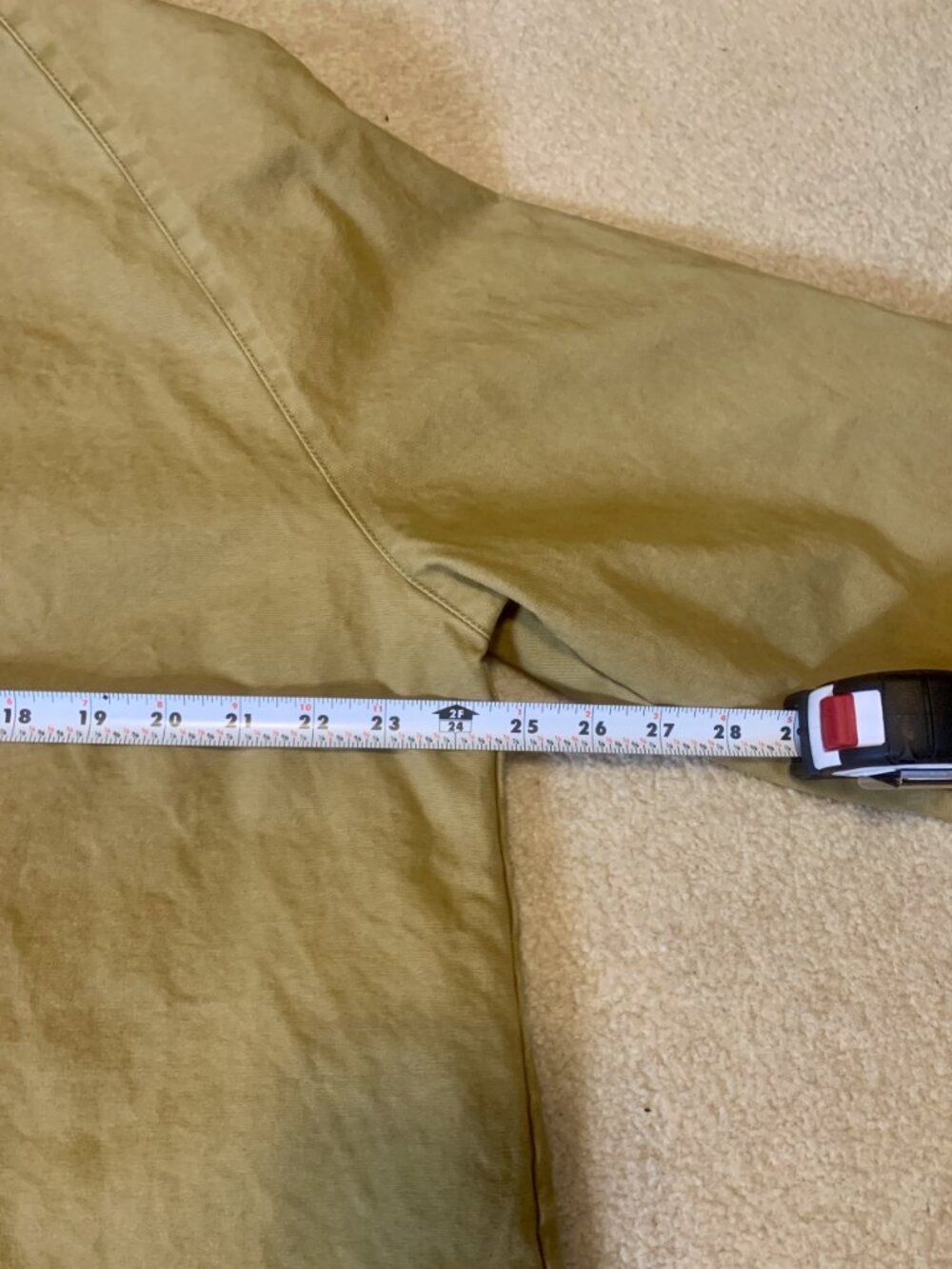 MANGO Corduroy Collar Cotton Canvas Barn Coat Tan L - Picture 12 of 16
